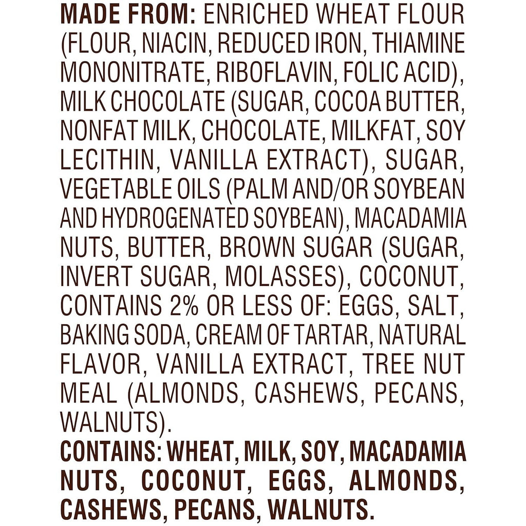 Crispy Milk Chocolate Macadamia Nut Cookies 7.2 OZ Bag