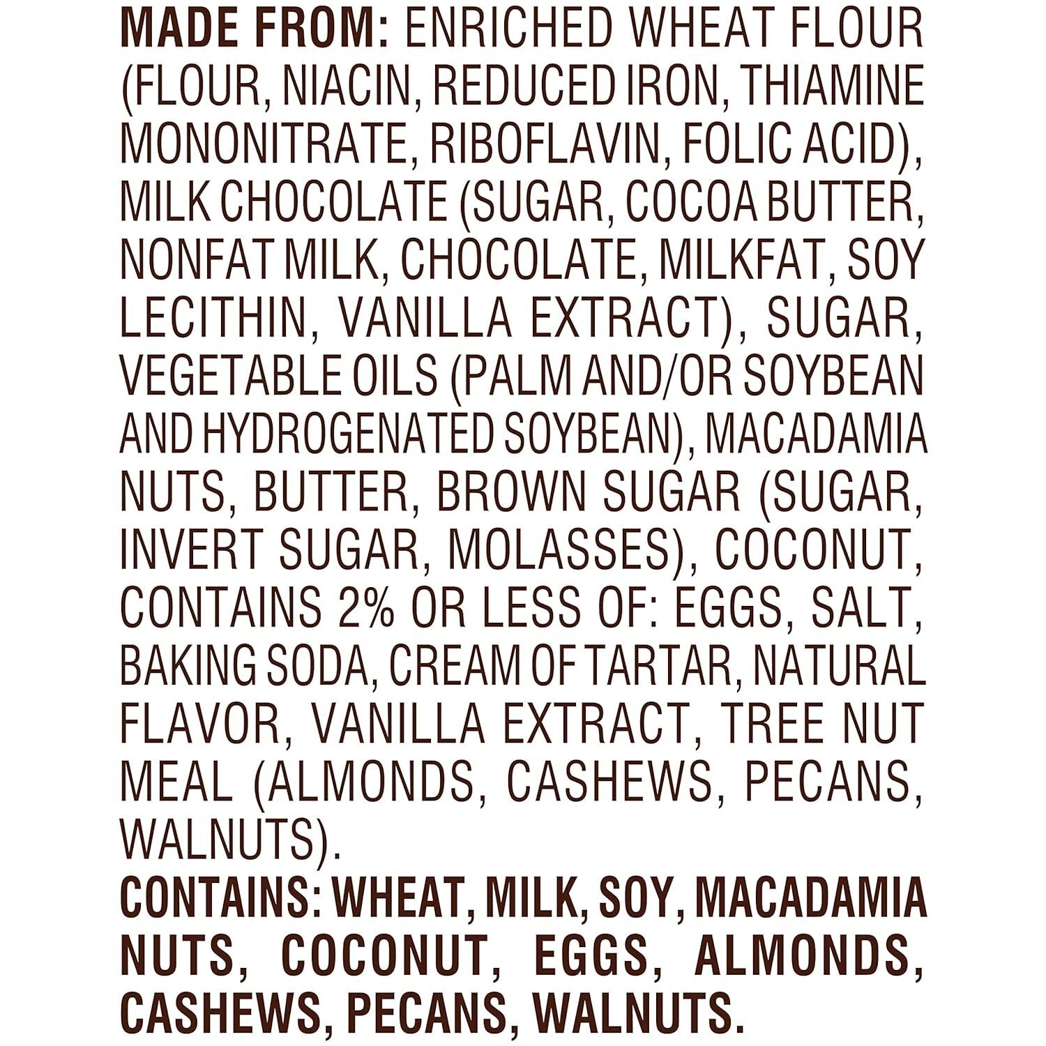 Crispy Milk Chocolate Macadamia Nut Cookies 7.2 OZ Bag