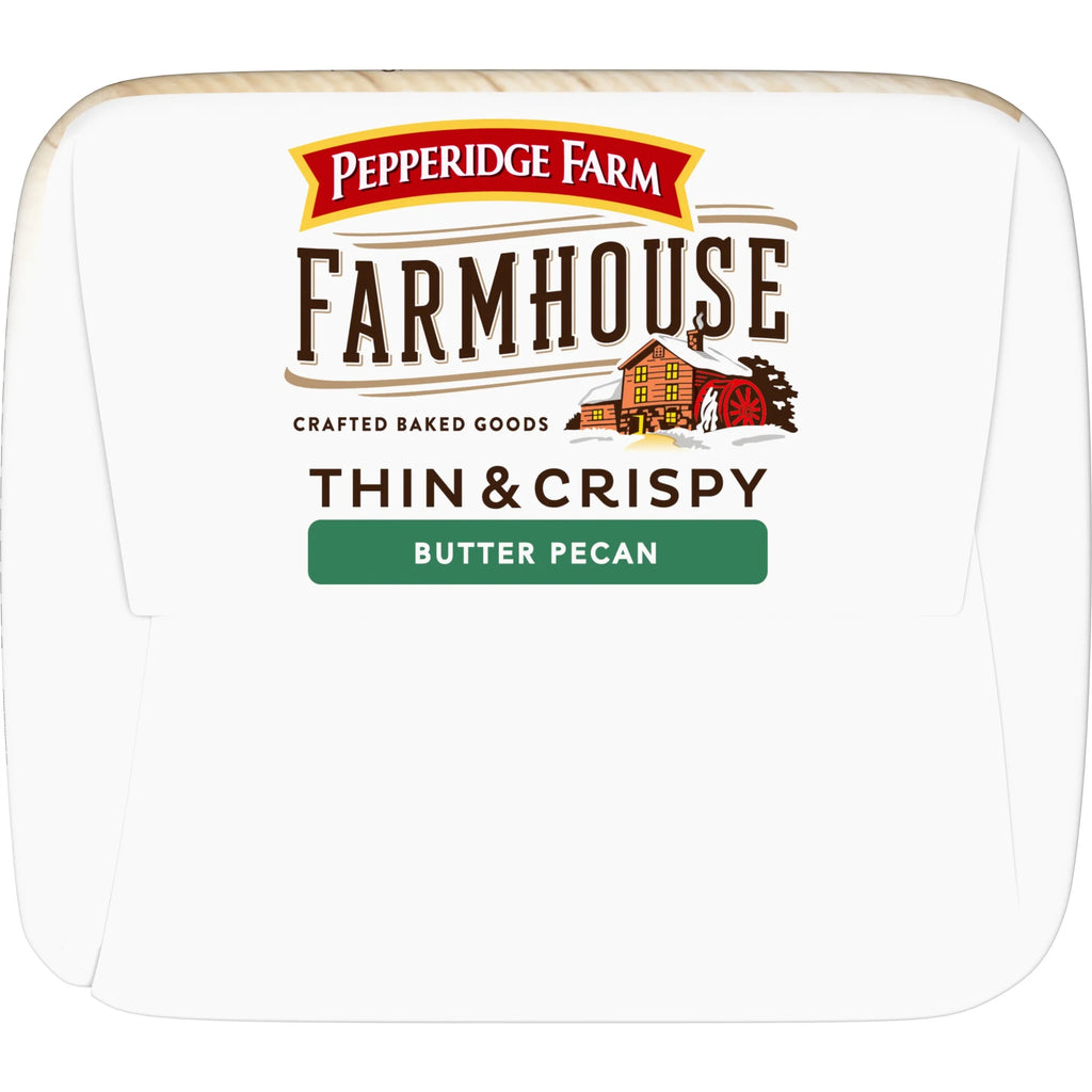 (4 Pack)  Farmhouse Thin & Crispy Butter Pecan Cookies, 5.9 Oz Bag