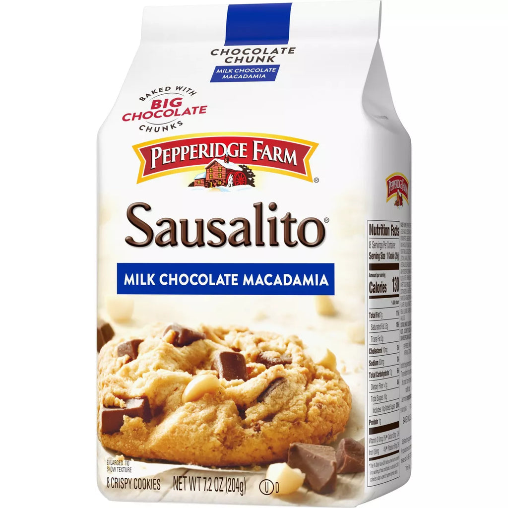 Pepperidge Farm Sausalito Crispy Milk Chocolate Macadamia Cookies - 7.2Oz/8Ct