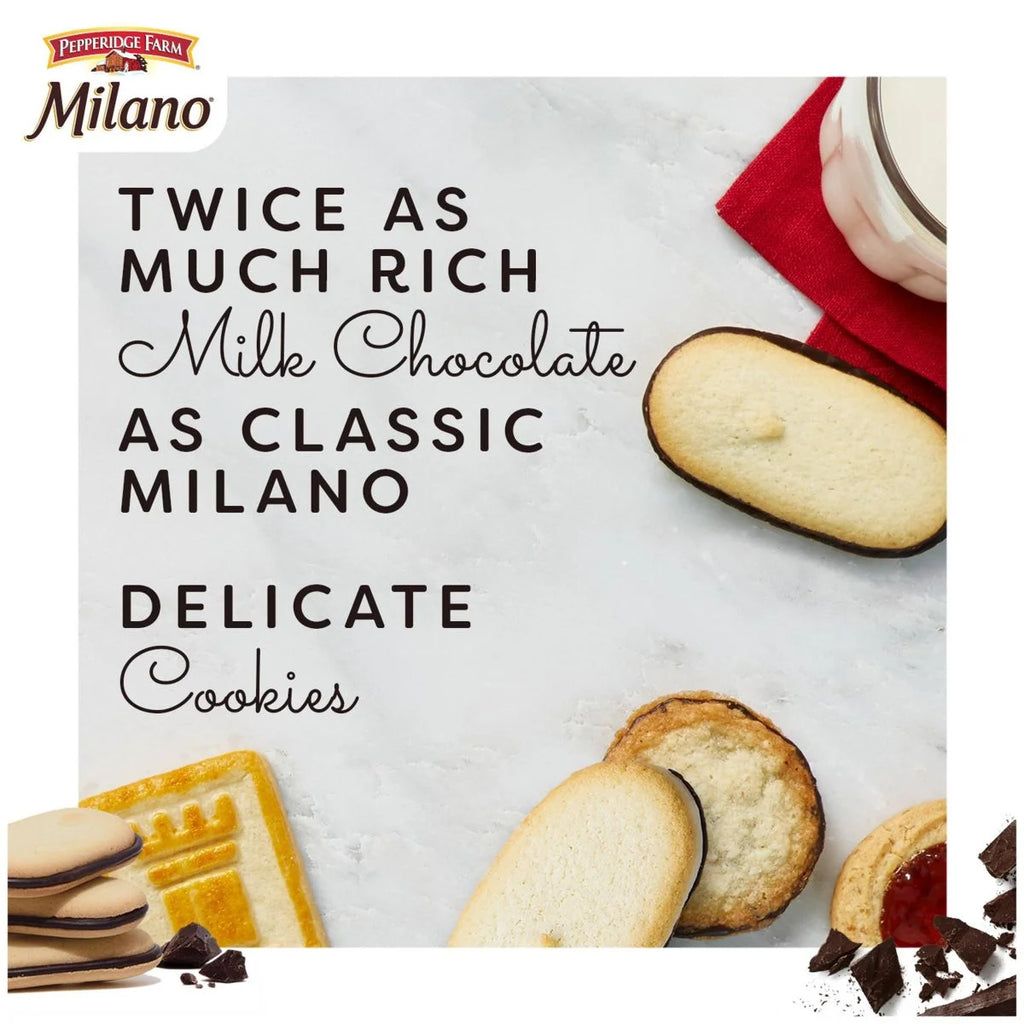 Milano Double Milk Chocolate Cookies - 7.5Oz - Pack of 2