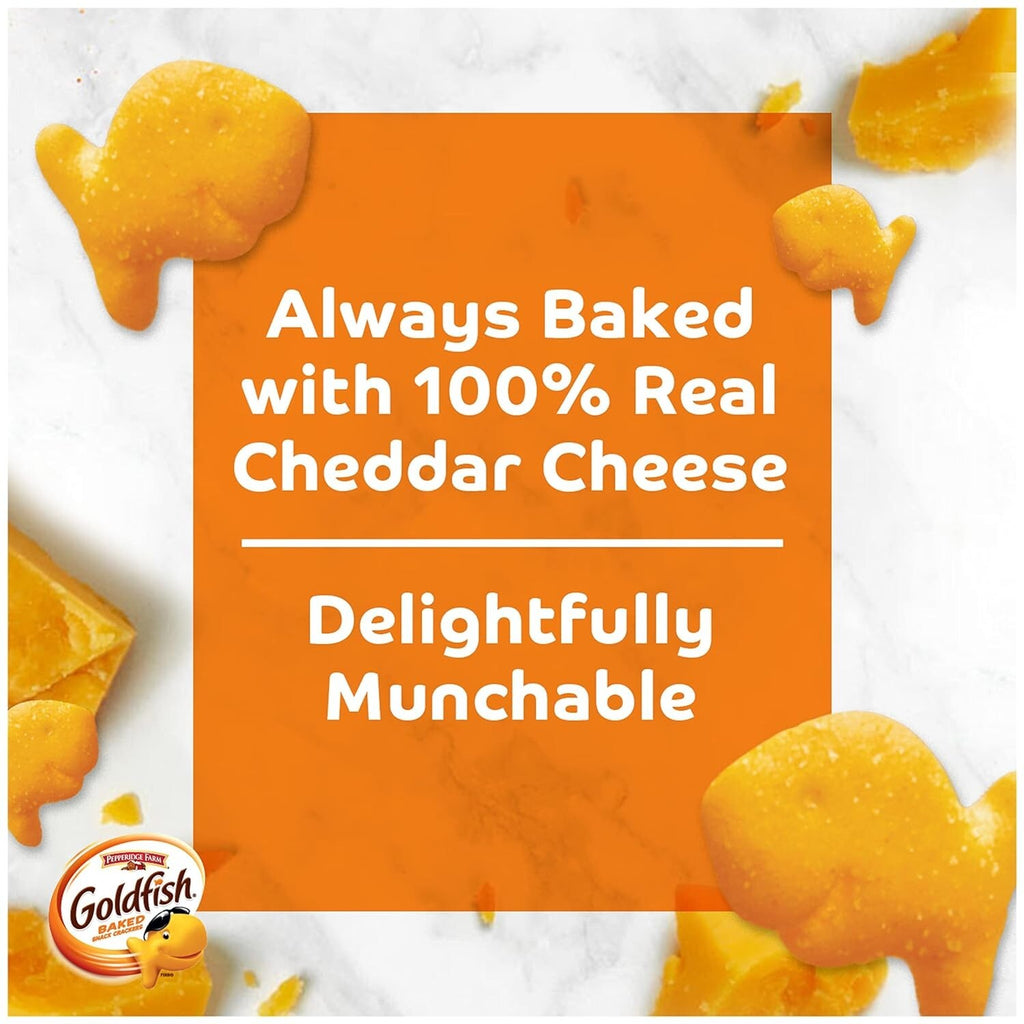 Goldfish Cheddar Cheese Crackers Baked Snack Crackers 1 Oz On-The-Go Snack Packs