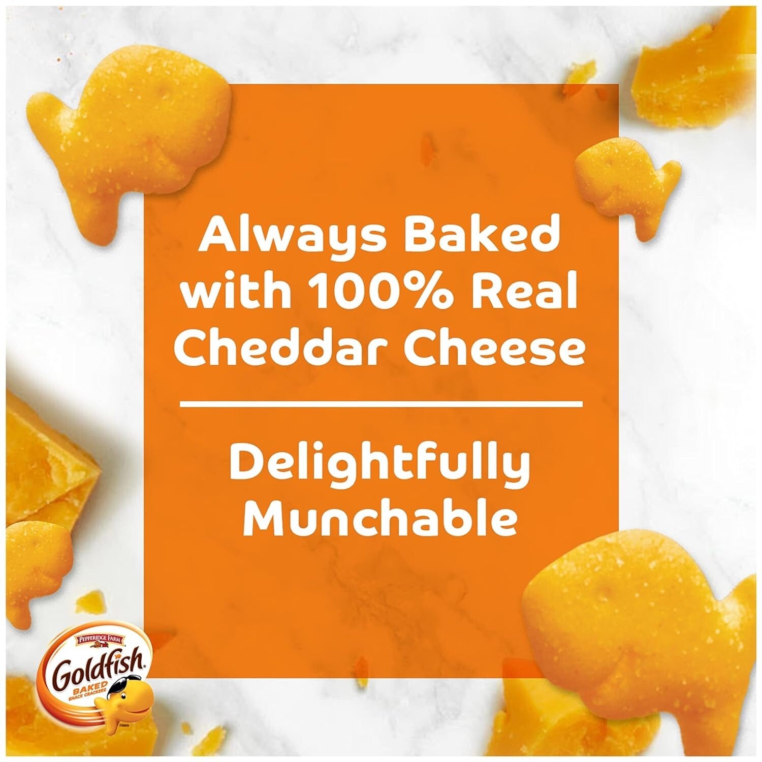 Goldfish Cheddar Cheese Crackers Baked Snack Crackers 1 Oz On-The-Go Snack Packs